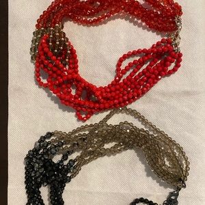 Beautiful necklaces in Black and Red.